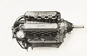 Lion XIA engine, with three rear fitted carburettors