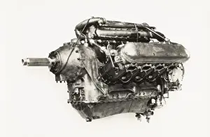 Lion XIA engine, with three rear fitted carburettors