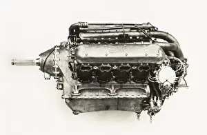 Lion XIA engine, with three rear fitted carburettors