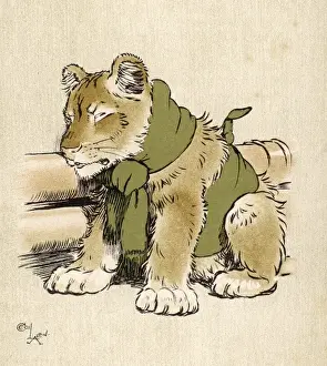Uncomfortable Prints: Lioness Cub in Scarf