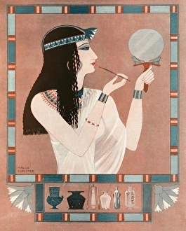 Images Dated 6th January 2017: Lip stick in Tutankhamens day