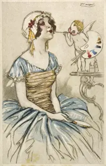 Cupid Prints: Lipstick / Mauzan 1917