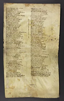 Geographical Prints: List of Names (Fragment)
