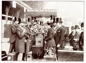 Listening to the phonograph