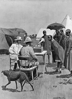 Demonstrating Gallery: Listening to a Phonograph, South Africa, c.1902