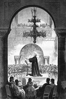 Images Dated 8th April 2011: Liszt conducting at Pest, 1856