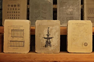 Lithography Collection: Lithography stones, Parc Metallurgique, Dommartin-le-Franc