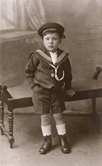 Orion Prints: Little boy in HMS Orion cap and uniform, WW1