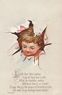 Tearing Prints: Little child on a Christmas card
