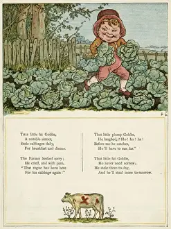 Cabbage Prints: Little fat goblin stealing cabbages