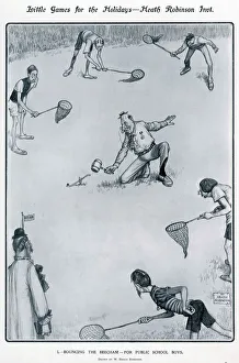 Heath Robinson Humour Gallery: Little Games for the Holidays - Bouncing the Beechum