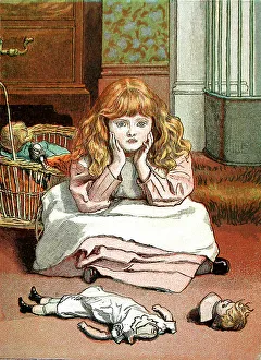 Little Girl Broken Doll 1888 Iln Import 21 Dec