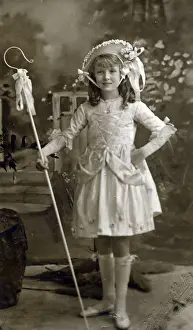 Peep Prints: A little girl called Ursula, dressed in a very smart outfit as the nursery rhyme