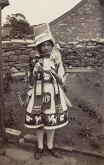 Brand Gallery: Little girl in fancy dress - HP Sauce costume