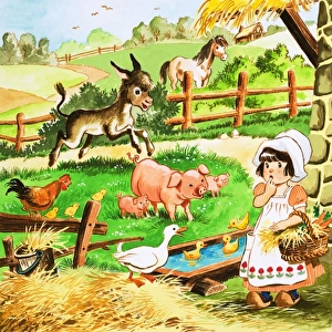 Puzzled Collection: Little girl at the farm
