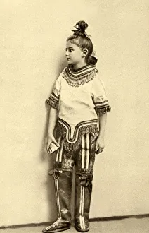 Fringe Gallery: Little girl in Greenland eskimo costume, Denmark