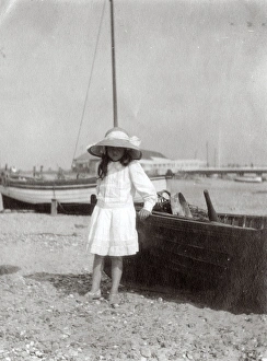 Little girl on holiday, Southwold, Suffolk