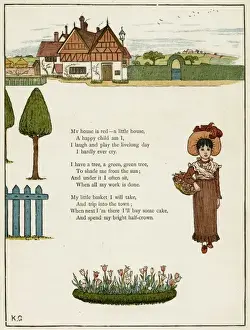Kate Prints: Little girl in front of her house