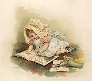 Little Girl Paints 1888