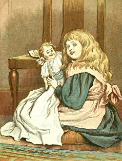 Children Gallery: Little Girl playing with her doll, 1888
