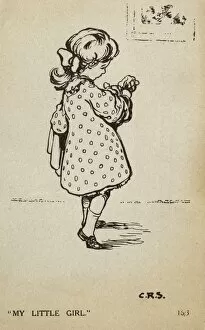 My Little Girl - a pretty young child in a spotty dress