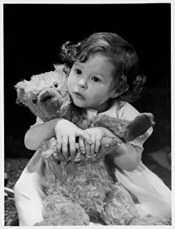Hugs Prints: Little Girl & Teddy