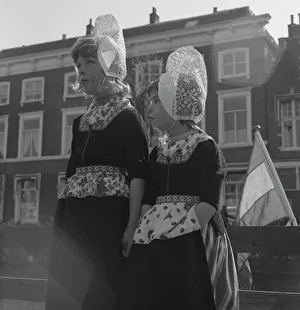 Lace Collection: Two little girls in Belgian national costume