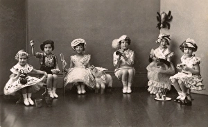 Images Dated 11th August 2017: Little girls in nursery rhyme fancy dress