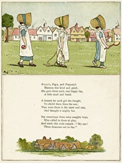 Little girls playing shuttlecock