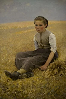 Images Dated 11th July 2015: The Little Gleaner, 1884, by Hugo Salmson
