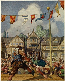 Images Dated 24th July 2017: Little John defeats Eric of Lincoln