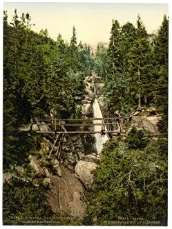 Little Kohlbach, Riesen waterfall, Austro-Hungary