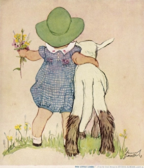 Spring Collection: Two Little Lambs by Muriel Dawson