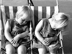 Images Dated 30th October 2019: Little twin girls asleep