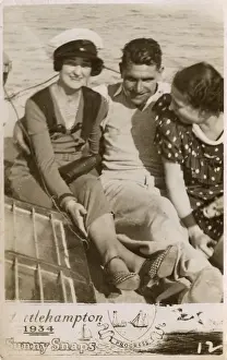 Nautical Prints: Littlehampton, West Sussex - Friends taking a boat trip