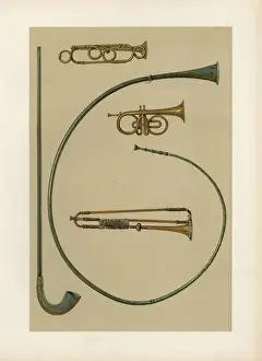Trumpets Prints: Lituus, buccina, cornet, and trumpets