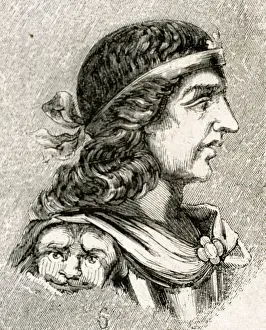 Galicia Prints: Liuva II (583-603). Visigothic King of Hispania, Septimania