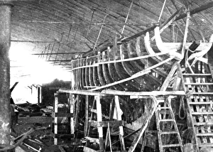Alec Gallery: Lively Lady yacht under construction, Calcutta, India