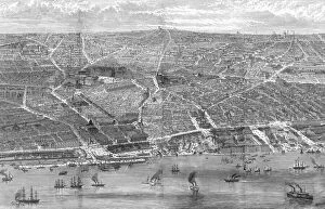 Shipping Collection: Liverpool birds eye view, 1886