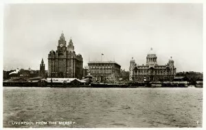 Images Dated 30th June 2021: Liverpool, Merseyside - The Three Graces on the Waterfront