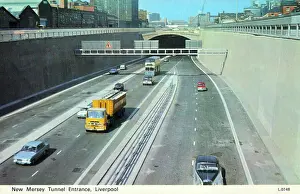 Liverpool, Merseyside - The New Mersey Tunnel - Entrance