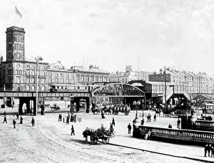 Overhead Prints: Liverpool Overhead Railway Edwardian period