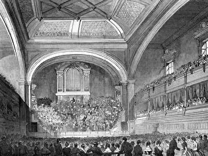 Orchestra Collection: Liverpool Philharmonic Hall interior, 1849