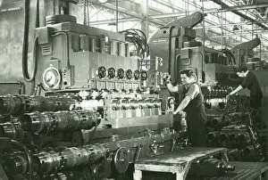 Liverpool Works, two men operating Deltic machinery