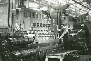 Milling Prints: Liverpool Works, two men operating Deltic machinery