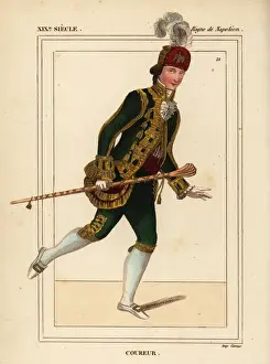 Messenger Prints: Livery of a French courier, Napoleonic era