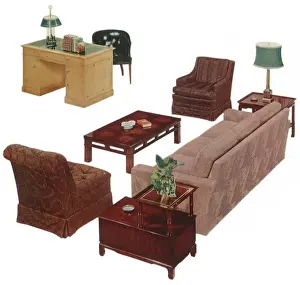 Households Prints: Living Room Suite Date: 1950