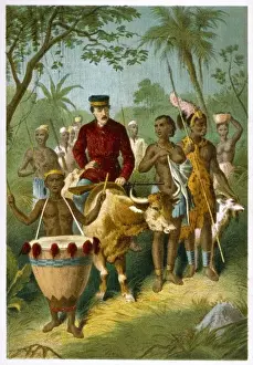 Living Stone Prints: Livingstone Rides Cow