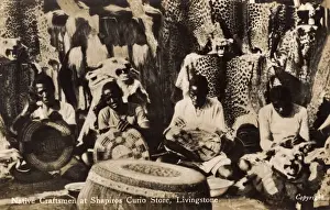 Weavers Prints: Livingstone, Zambia - Native Craftsmen, Shapiros Curio Store
