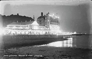 Llandudno Prints: Llandudno Pavilion at Night
